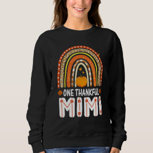 One Thankful Mimi Rainbow Leopard Fall Autumn Than Sweatshirt