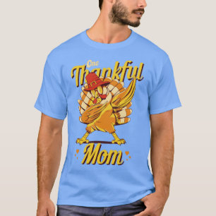 One Thankful Mum Turkey Family Matching Funny Than T-Shirt