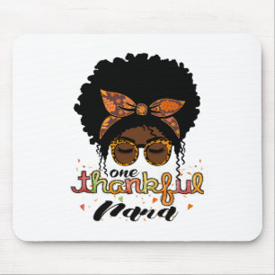 One Thankful Nana Afro-american Women Fall Thanksg Mouse Pad