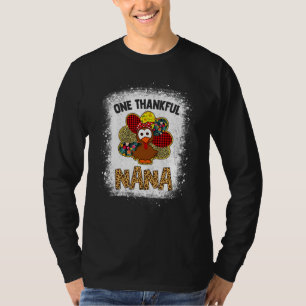 One Thankful Nana Shirt Bleach Turkey Leopard Than