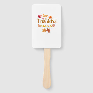 one thankful nana thanksgiving day family matching hand fan