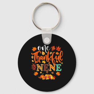 One Thankful Nene  Funny Fall Autumn Thanksgiving  Key Ring