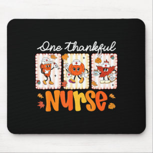 One Thankful Nurse Thanksgiving Turkey Day Nurse G Mouse Pad