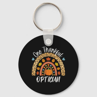 One Thankful Optician Cute Rainbow Autumn Fall  Key Ring