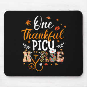 One Thankful Picu Nurse Funny Thanksgiving Day Nur Mouse Pad