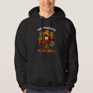One Thankful School Nurse Turkey Autumn Fall Thank Hoodie