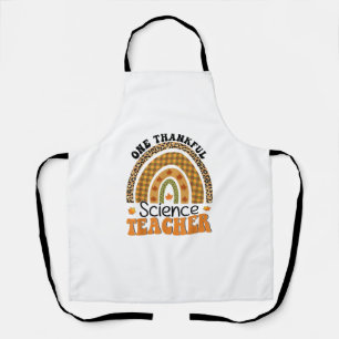 One Thankful Science Teacher Groovy Thanksgiving R Apron