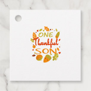 One Thankful Son Shirt Family Thanksgiving 2021 ma Favour Tags