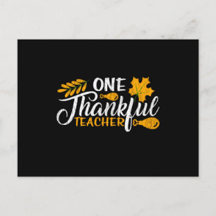 One Thankful Teacher Thanksgiving School Teacher Postcard