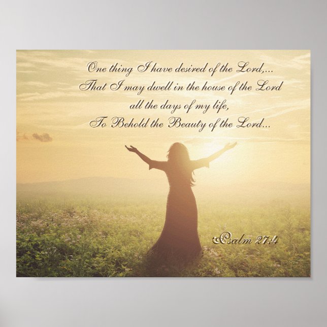 One Thing I have Desired of the Lord, Psalm 27:4, Poster (Front)