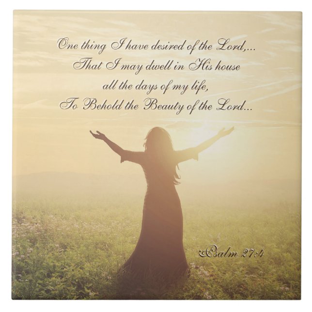 One Thing I have Desired of the Lord, Psalm 27:4, Tile (Front)