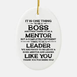 One thing to be a boss   mentor   Leader Quote Ceramic Tree Decoration