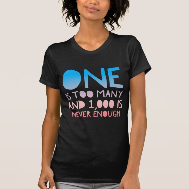 One Too Many Funny AA Recovery Alcoholic Shirt (Front)