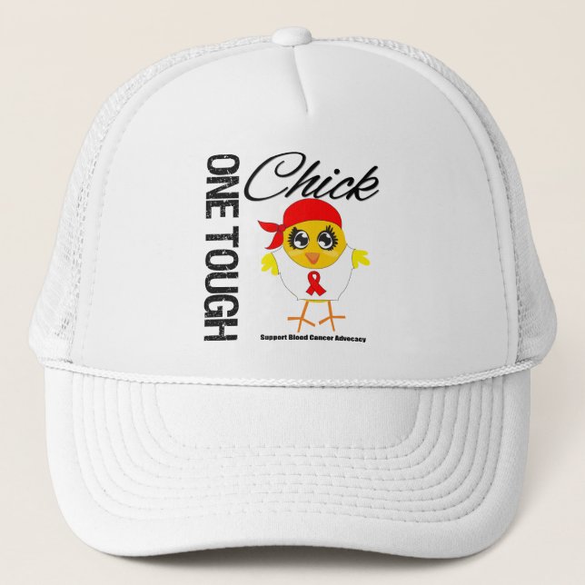 One Tough Chick Blood Cancer Advocacy Trucker Hat (Front)