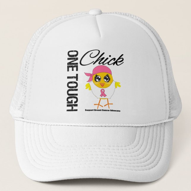 One Tough Chick Breast Cancer Warrior Trucker Hat (Front)