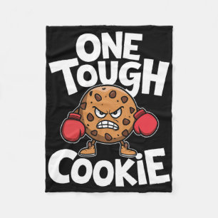 One Tough Cookie Boxer Boxing Funny Cookie Lover Fleece Blanket