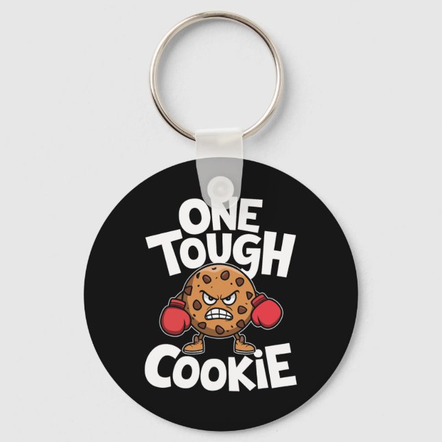 One Tough Cookie Boxer Boxing Funny Cookie Lover  Key Ring (Front)