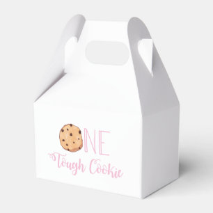 One Tough Cookie Pink Milk and Cookies Birthday Favour Box