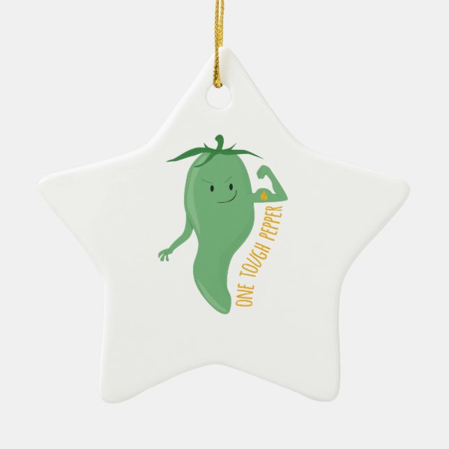 One Tough Pepper Ceramic Tree Decoration (Front)