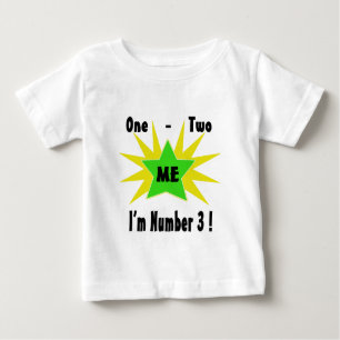 One Two Me Number 3 Baby T-Shirt