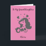 One Unicorn 1st Birthday To My Granddaughter Card<br><div class="desc">One Unicorn 1st Birthday To My Granddaughter Card</div>
