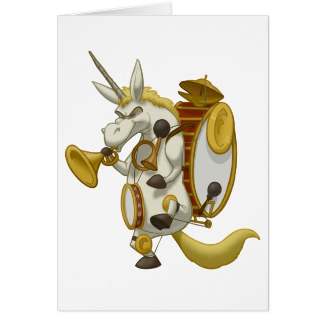 One-Unicorn Band Card (Blank Inside) (Front)