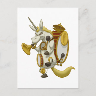 One-Unicorn Band Postcard