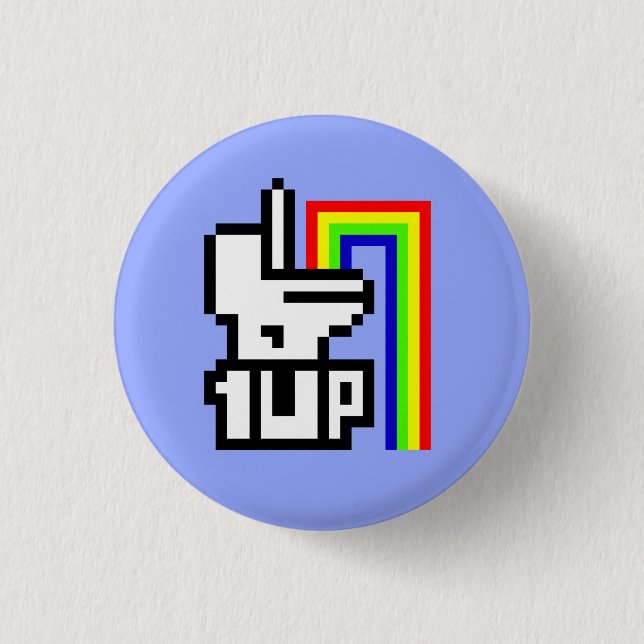 One Up 3 Cm Round Badge (Front)
