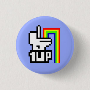 One Up 3 Cm Round Badge