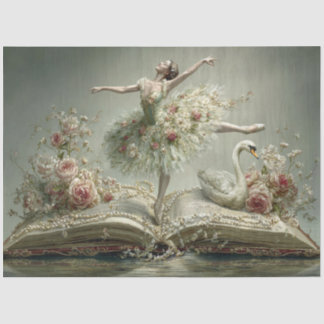 One Upon a Time Ballerina with Swan Tissue Paper