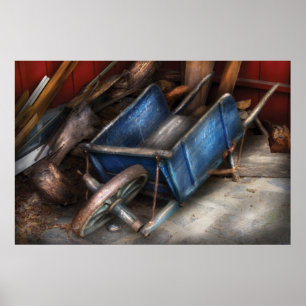 One used wheelbarrow poster