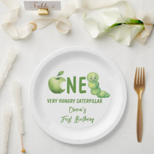 One Very Hungry Caterpillar First Birthday Party Paper Plate