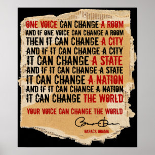 ONE VOICE-BARACK OBAMA -PST25x30 Poster
