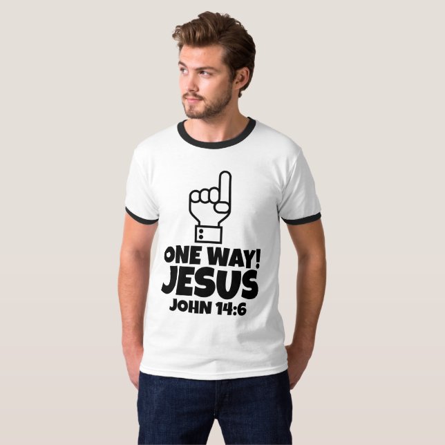 ONE WAY JESUS CHRISTIAN T-SHIRT (Front Full)