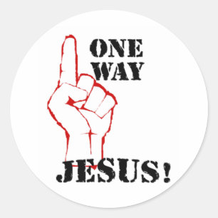 One Way Jesus Classic Round Sticker
