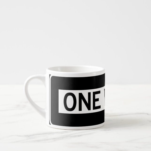 One way sign espresso cup (Left)