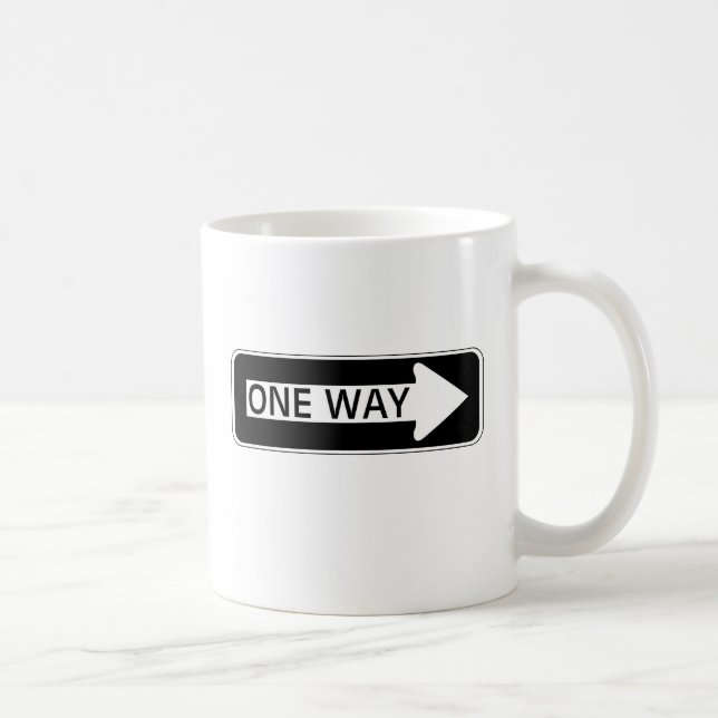 One Way Sign Mug (Right)