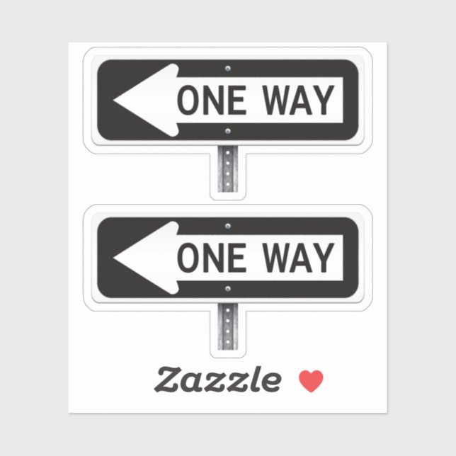 One way street sign (Sheet)