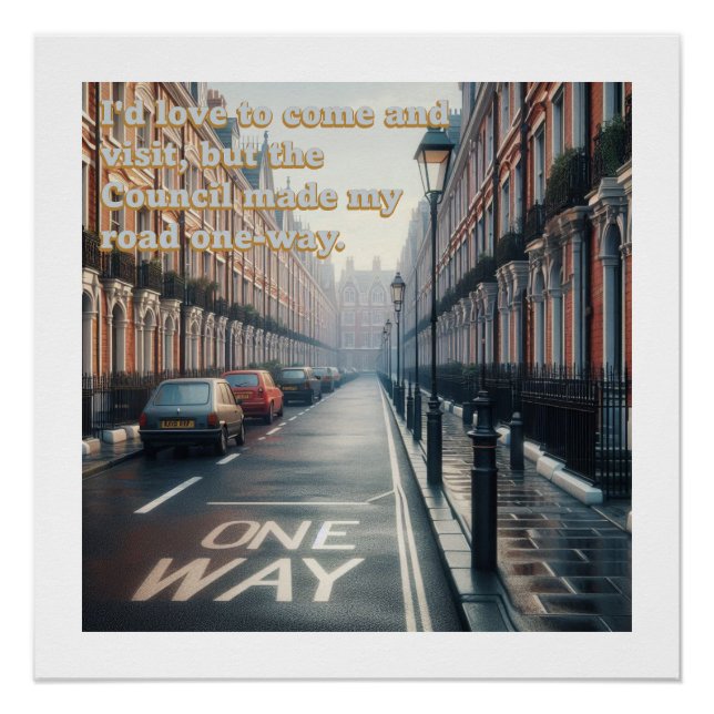 One Way Street Tapestry Poster (Front)