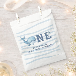 ONE WHALE 1st Birthday Under The Sea Favour Bags