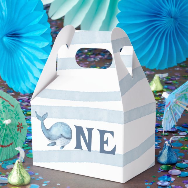 ONE WHALE 1st Birthday Under The Sea Favour Box (Party)