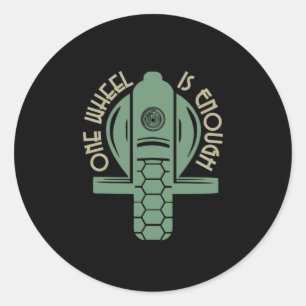 One Wheel is Enough Monowheel EUC Classic Round Sticker