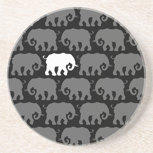One White Elephant in a Herd Coaster (Front)