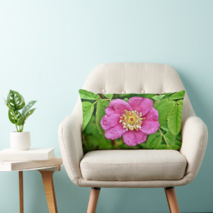 One Wild Rose Lumbar Cushion