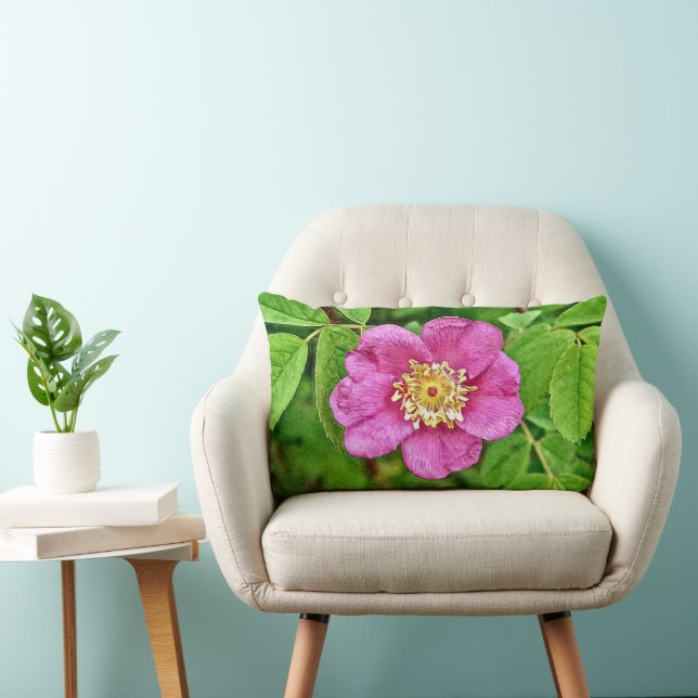 One Wild Rose Lumbar Cushion (Chair)