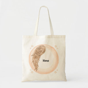 one wing angel tote bag