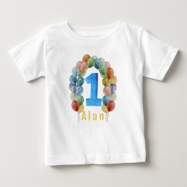 ONE with balloon cute baby Tshirt (Front)
