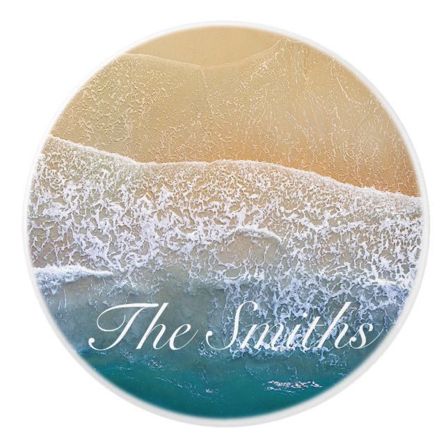 One with the Beach Ceramic Knob (Front)