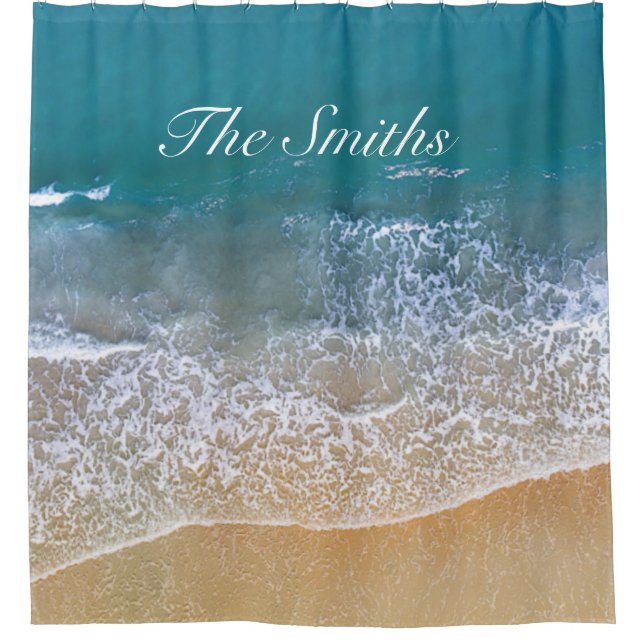 One with the Beach Shower Curtain (Front)