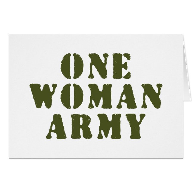ONE WOMAN ARMY CARD (Front Horizontal)